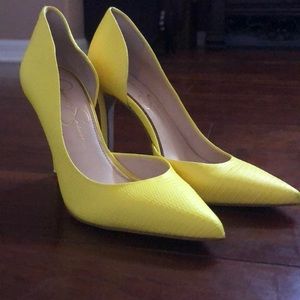 Jessica Simpson Claudette Sour Lemon Heels size 6